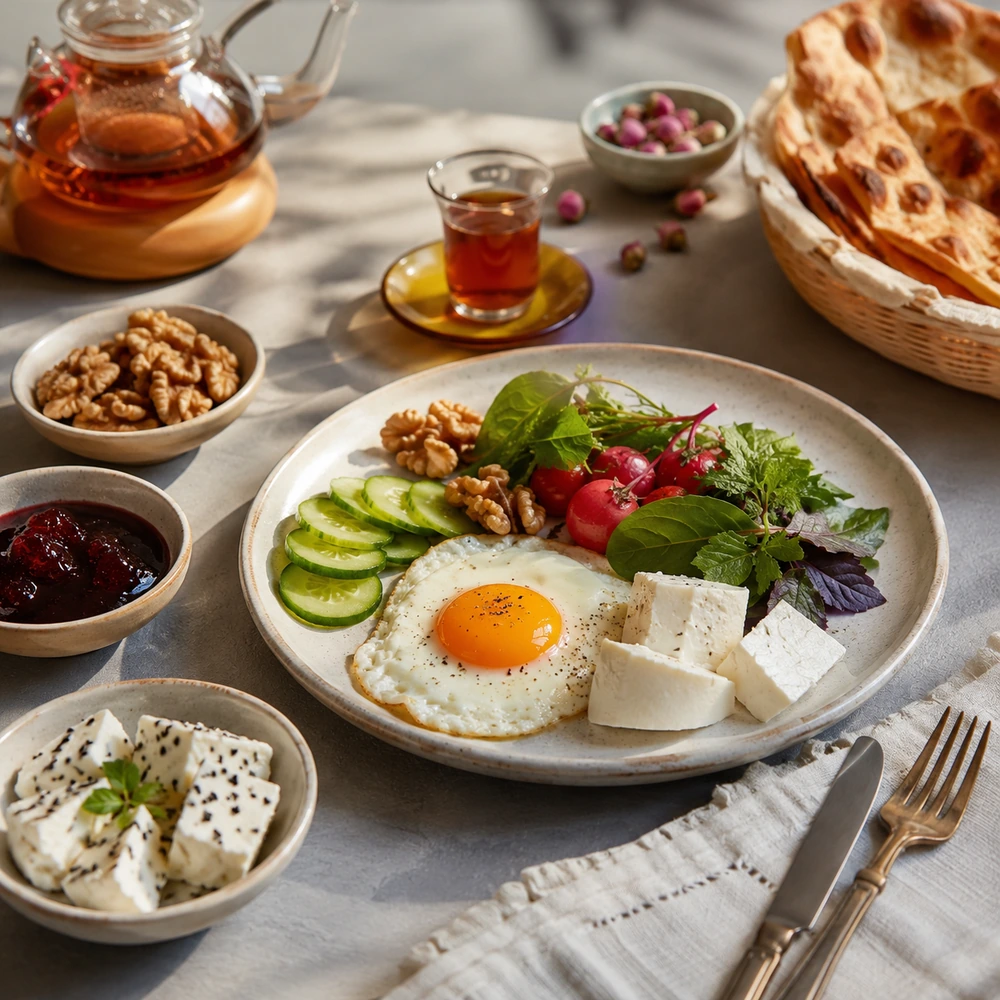 نمونه تصویر صبحانه ایرانی مدرن
