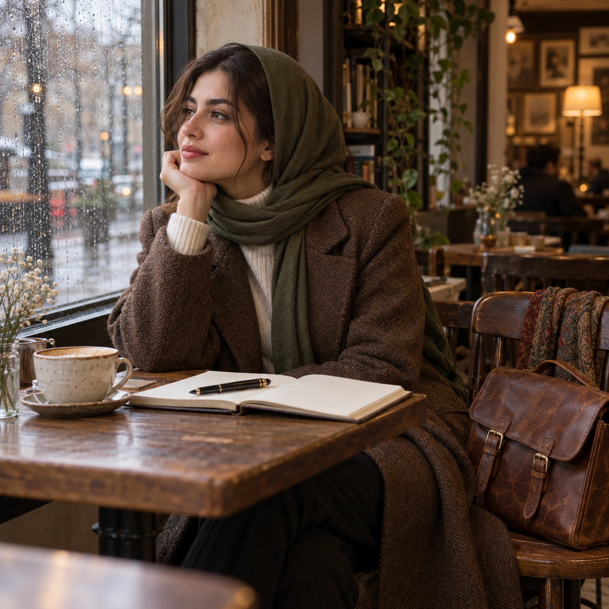نمونه تصویر استایل ادبی در کافه؛ پرتره Poetcore